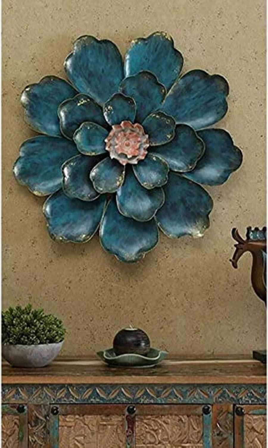 MR Crafting House Modern Metal Art Decor Iron Wall Hanging Home Decoration Perfect for Living Room/Hotel/Restaurant/Bedroom/Drawing Room (Color : Multi) (Size: 24"x24")-image-49