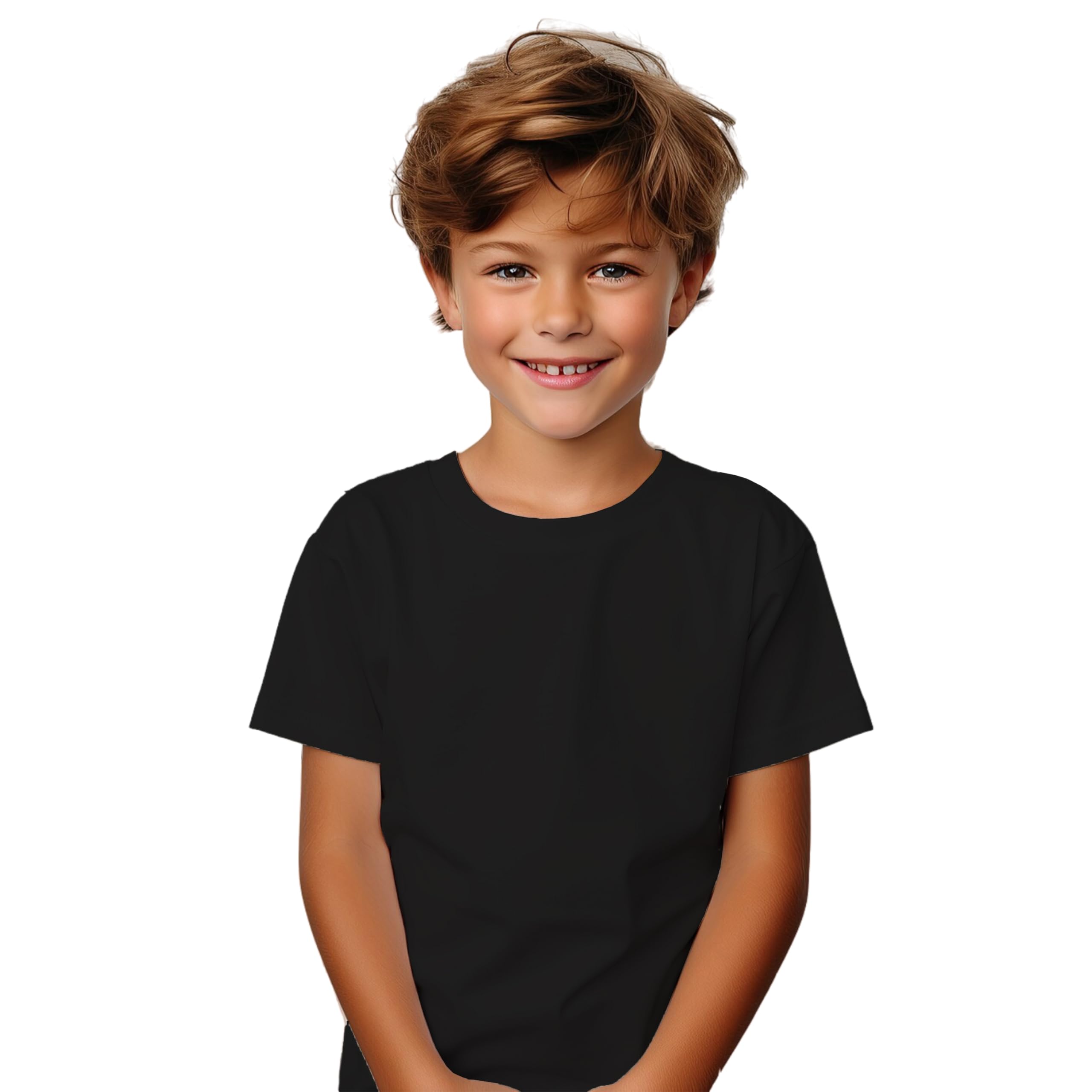 KINKIES Camiseta Manga Corta algodón para niños y niñas - Camiseta eterna 190 g/m Durable, no se deforma y Elegante