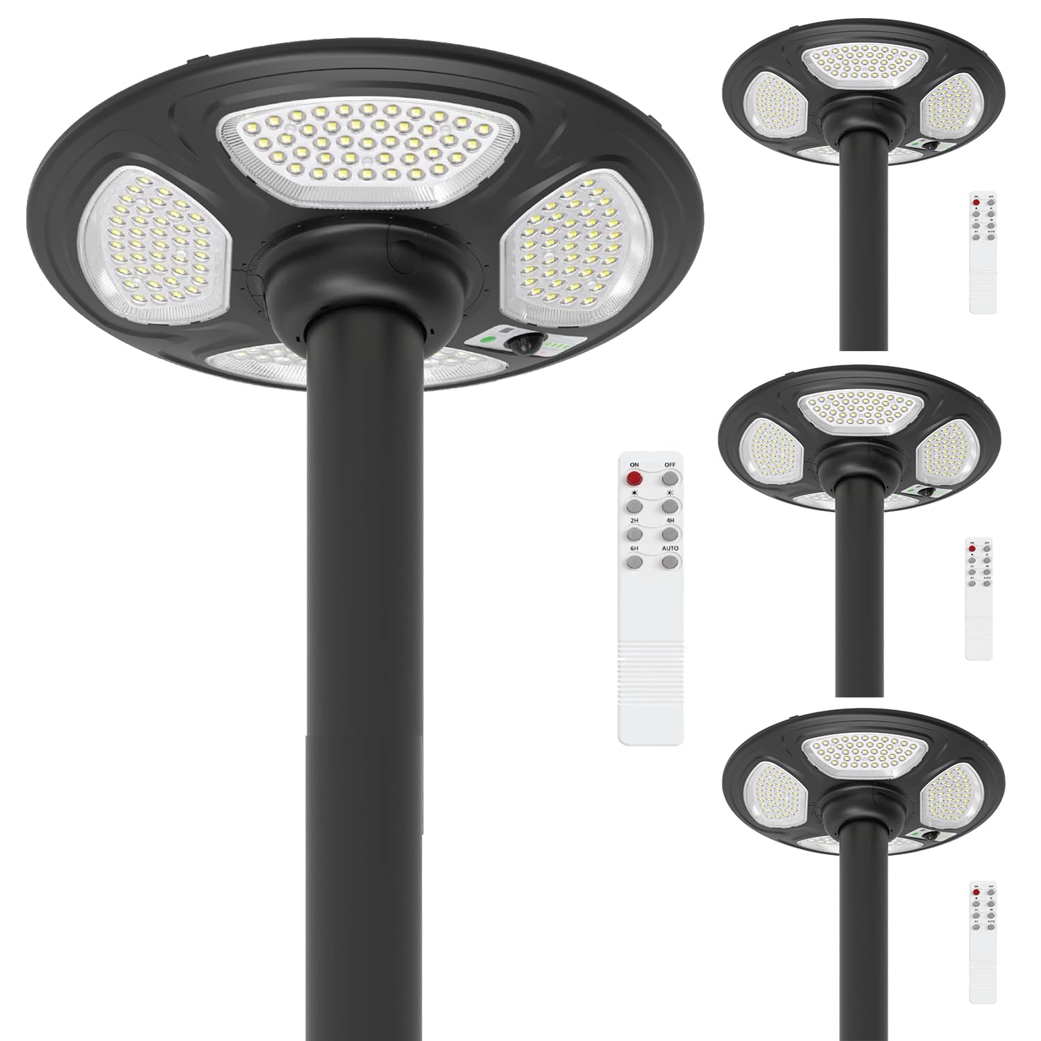 LUKER JVLuker Led Solar Post Light 1600LM with PIR Sensor Multiple Function Modes/Timer/Brightness Remote Control Water Resistant Night Lights for Garden 1 Year Warranty (White Colour, Pack of 4)-image-41