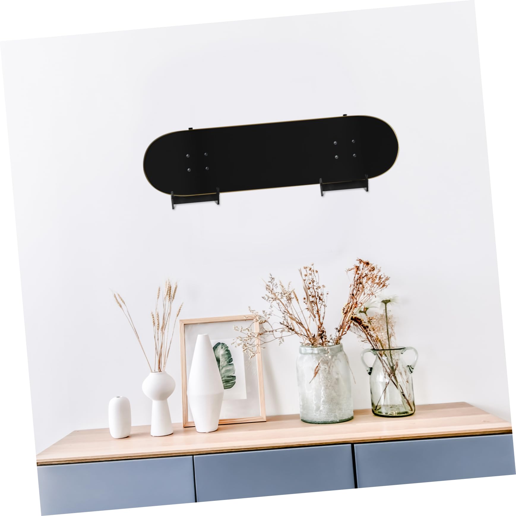 Mipcase 3sets Skateboard Wall Mount Rack Acrylic Skateboard Hanger Display for Snowboard/ 2pcs*3