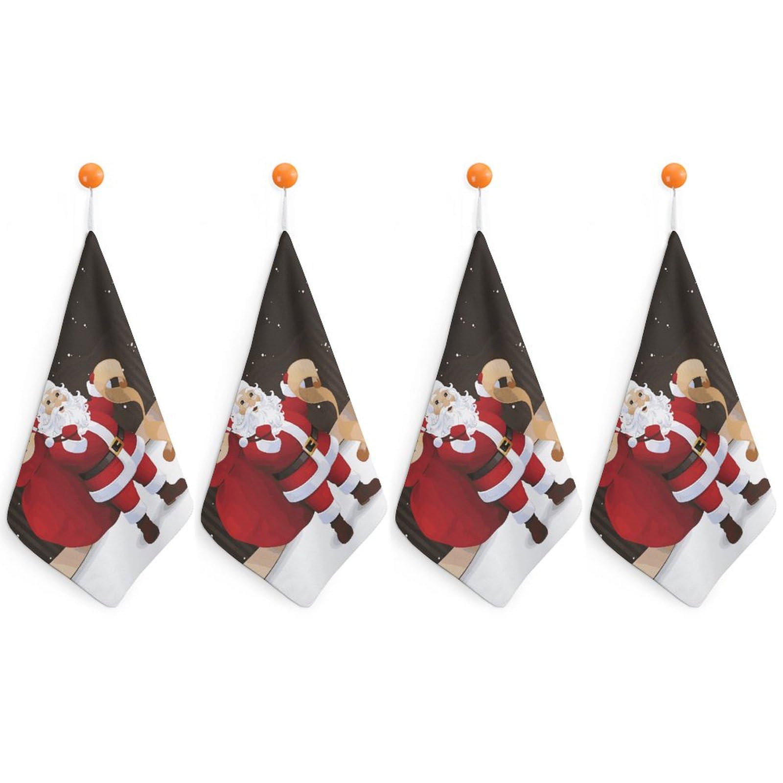 Serviettes de salle de bain de Noël à offrir en cadeau de table lot de 4