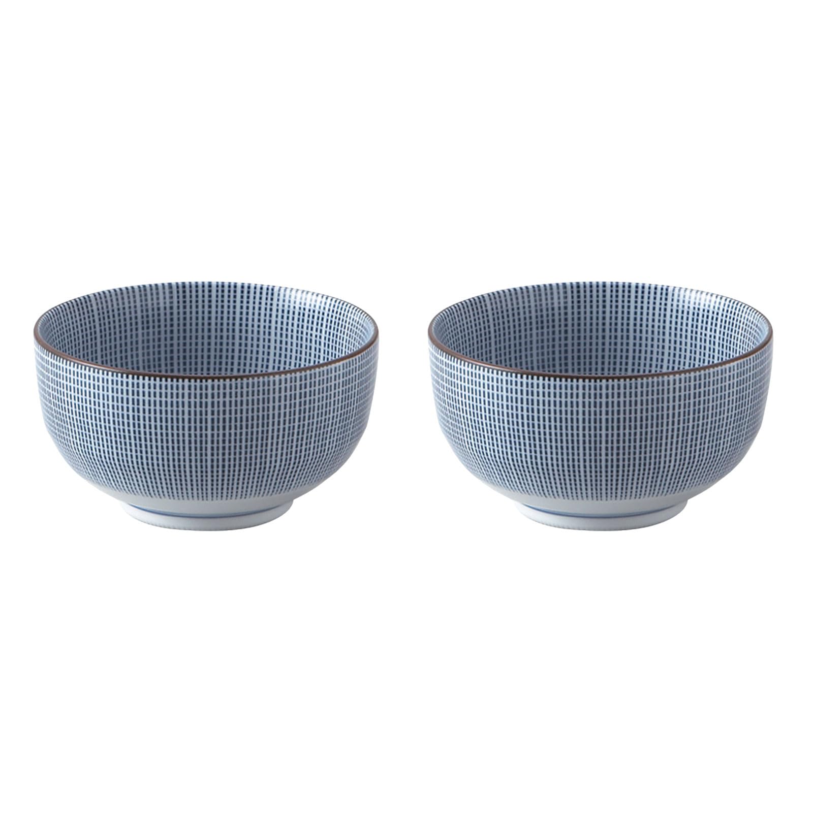 Showa Sei Pottery Sendan Tokusa 4.1 Multi-Use Rice Bowl Set of 2, Diameter 5.0 x 2.8 inches (12.8 x 7 cm), Mino Ware, Made in Japan, Dishwasher Safe