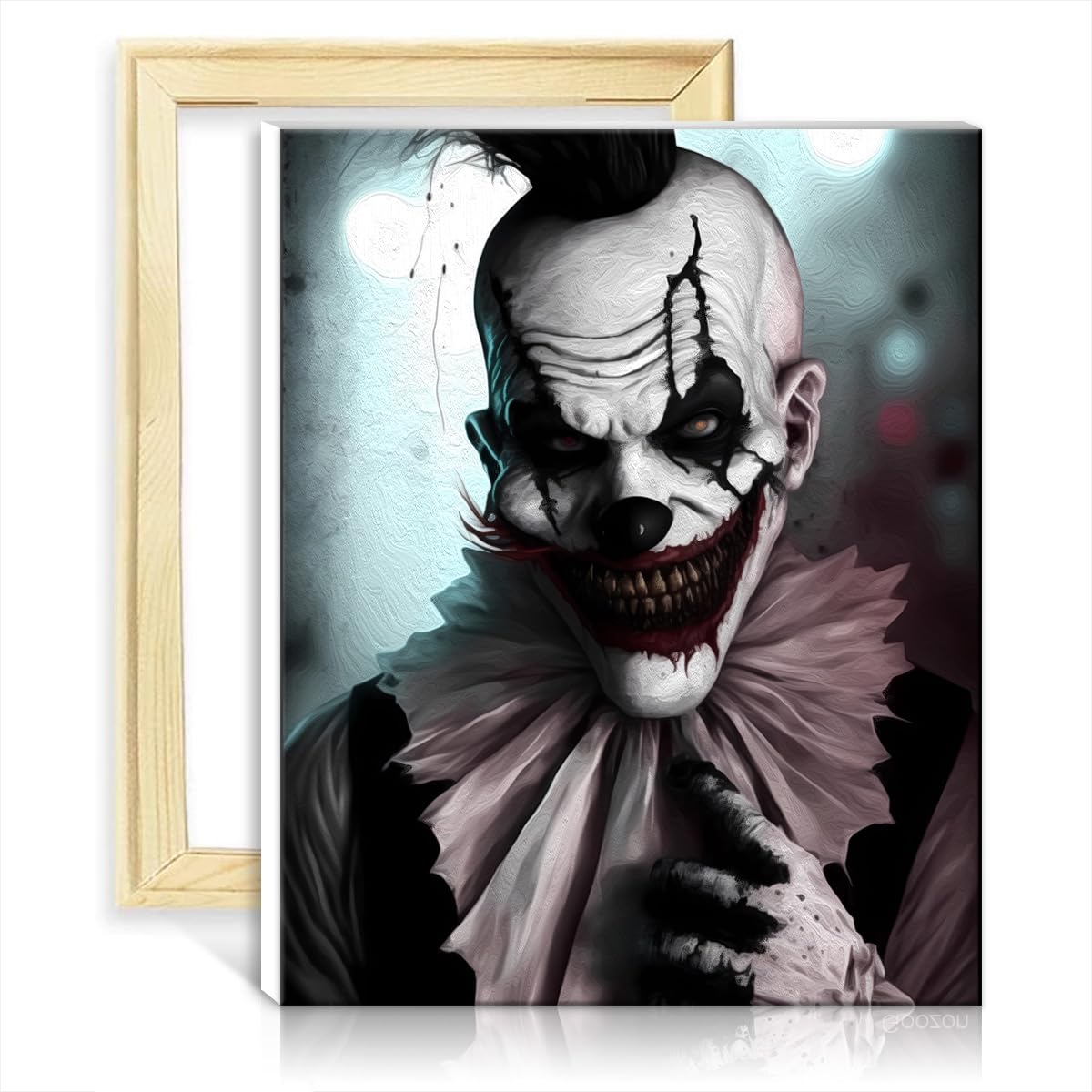 TANGFEIY Paintwork Kit for Wall Decor Horror on Canvas Painting Adults with Brushes and Acrylic Pigment for Home Wall Decor Adult Kids Gift NO Frame(50x65cm)
