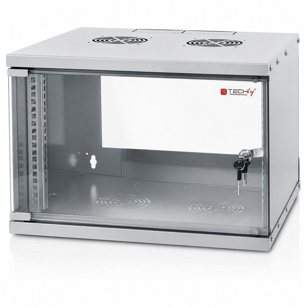 TECHLY PROFESSIONAL 022229 Rack cabinet 19" Wall mounted 6U prof. 450 Grey Assembled Grey