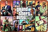 GTA 5 Poster Retro tin Sign Wall Art Decor Metal Sign Decoration Sign 8x12 inch