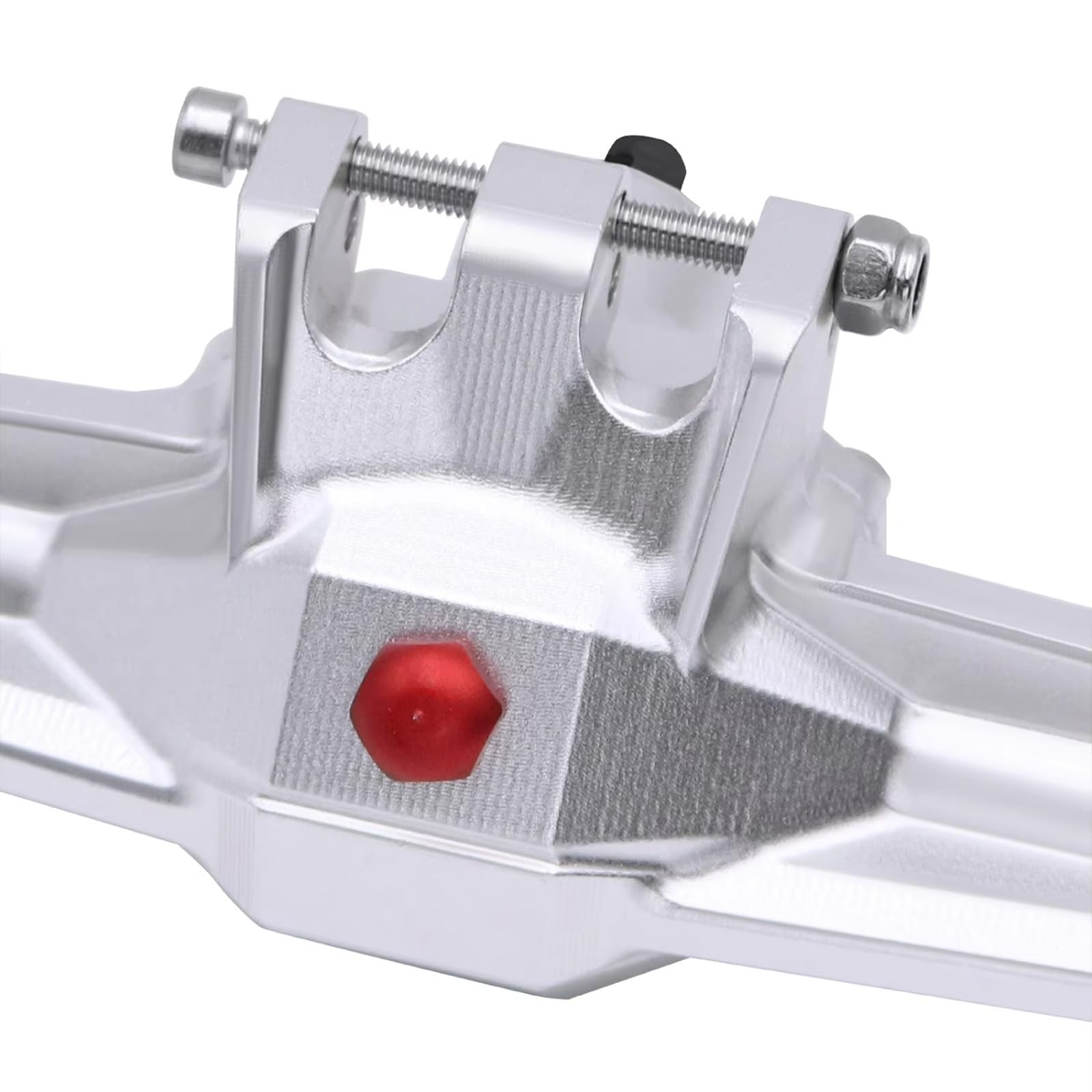 ASSE del Portale RC per Vanquish H10 1/10 RC Crawler Car Parti di Aggiornamento Accessori Ricambio Assale Anteriore Posteriore Dritto Alluminio(Silver,1 Set)