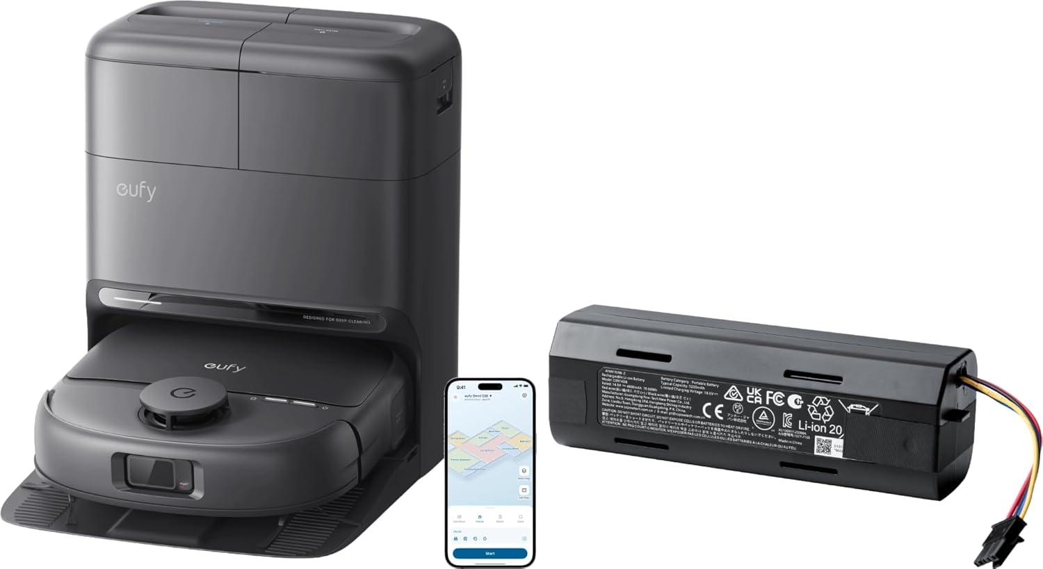 eufy Robot Vacuum C28 for Pet Hair & Battery for RoboVac (Bundle)