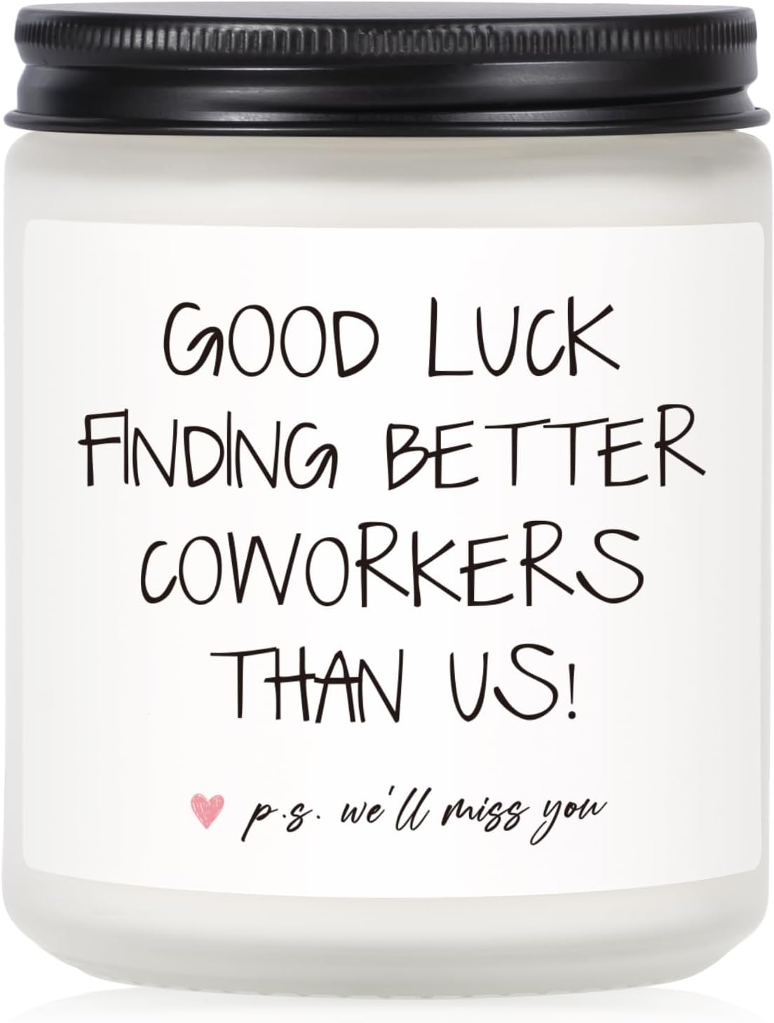 BAUBLEDAZZ Coworker Leaving Gifts for Women - Handmade Lavender Soy Wax Candle(7oz)- Funny Going Away, Goodbye, Farewell Gifts for Coworkers, Boss, Men, Women, Friend