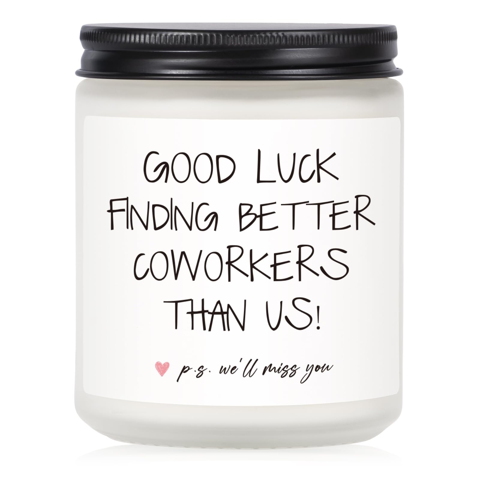 BAUBLEDAZZ Coworker Leaving Gifts for Women - Handmade Lavender Soy Wax Candle(7oz)- Funny Going Away, Goodbye, Farewell Gifts for Coworkers, Boss, Men, Women, Friend