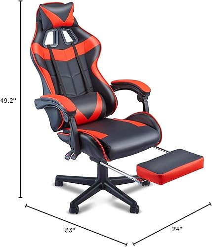 Miniatura 3 de SOONTRANS - Silla ergonómica de oficina en casa, para computadora, juegos de estilo competitivo, con reposapiés retráctil, altura de asiento