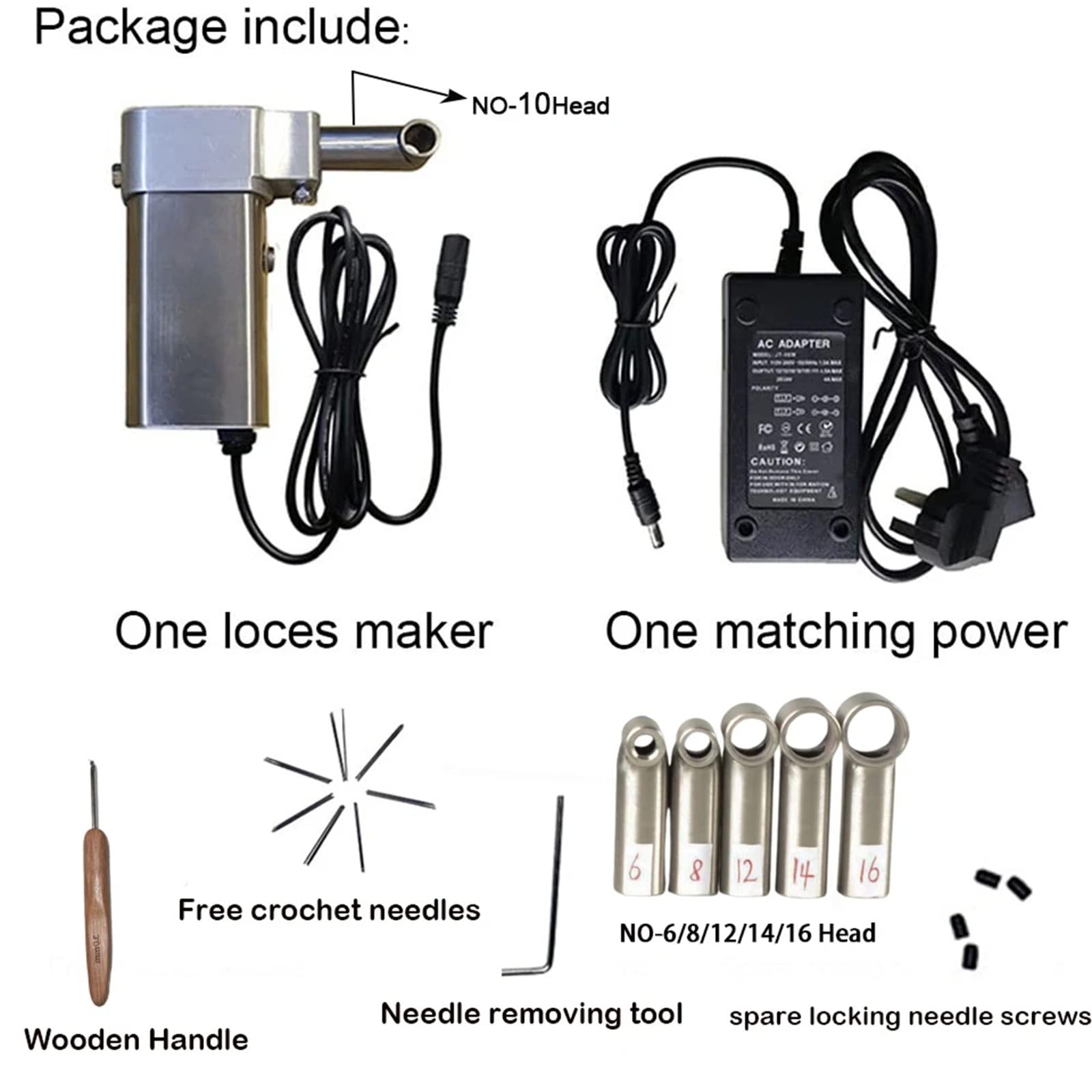 Máquina para hacer rastas, creador instantáneo de rastas de 6 cabezales para rastas, herramienta de trenzado de ganchillo de mano, extensiones de cabello rápidas para un peinado sin esfuerzo