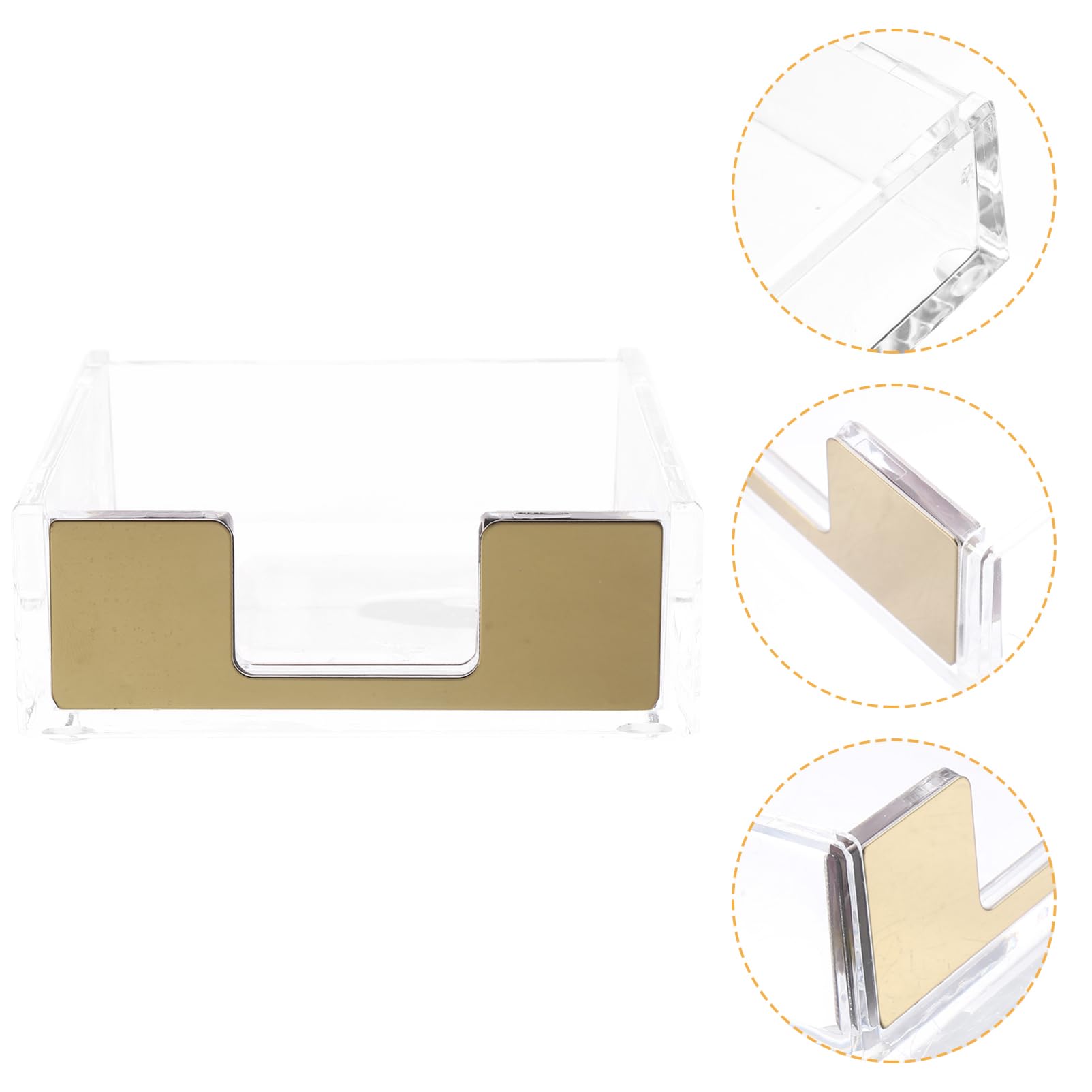 NUOBESTY 4 Pz contenitore per blocco note per ufficio padella contenitori scrivania organiser scrivania porta biglietti da visita per scrivania da donna accessori da scrivania in acrilico