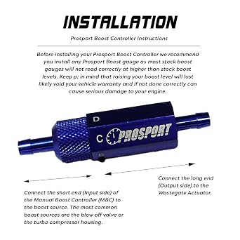 Prosport Manual Boost Controller Blue Billet Aluminum MBC Kit