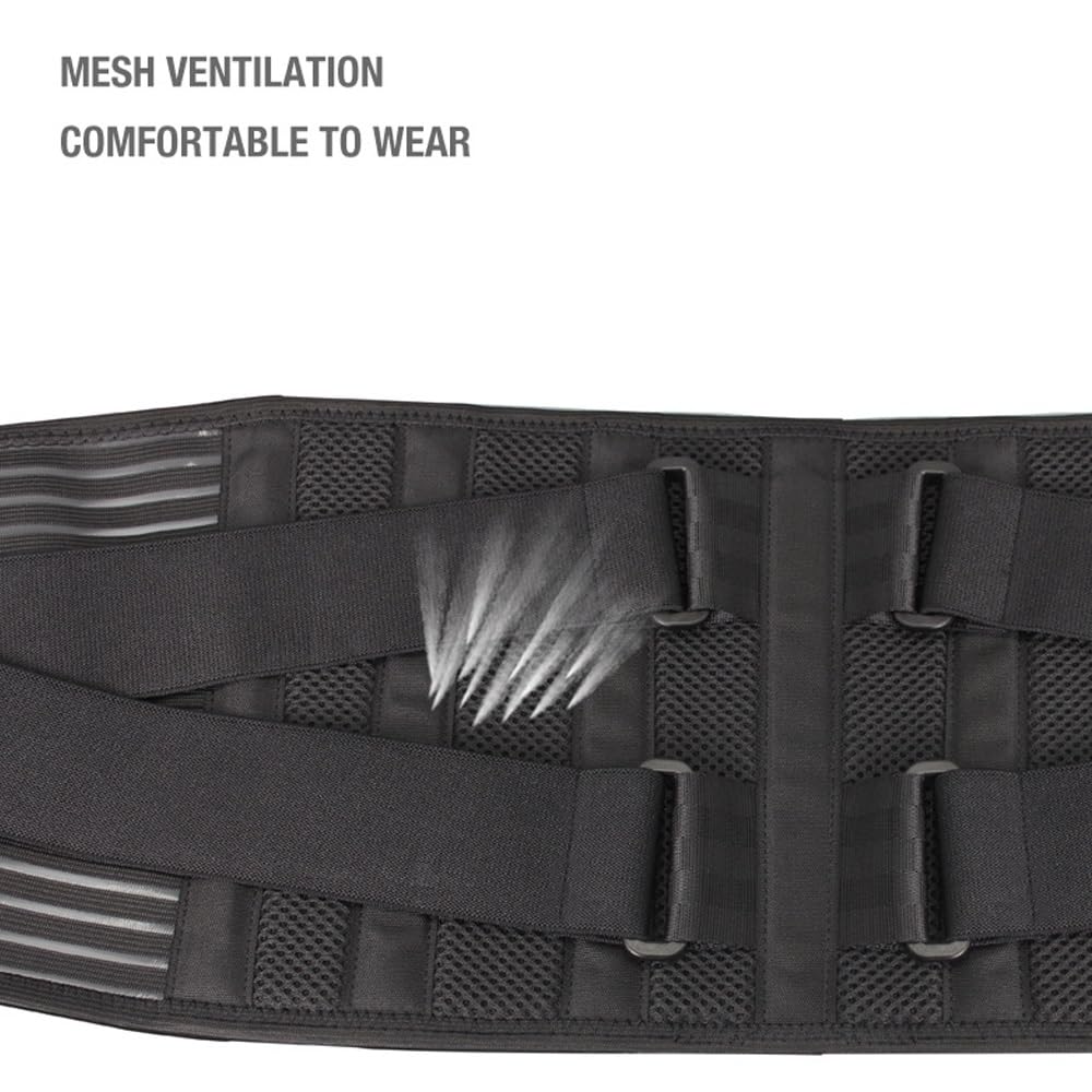 Cinturón de Soporte Lumbar Transpirable para Hombres y Mujeres, Corrector de Postura Ajustable para la Espalda Baja, abdominoplastia, Entrenador de Cintura Deportivo y fi(Black-M 100 * 20 cm)