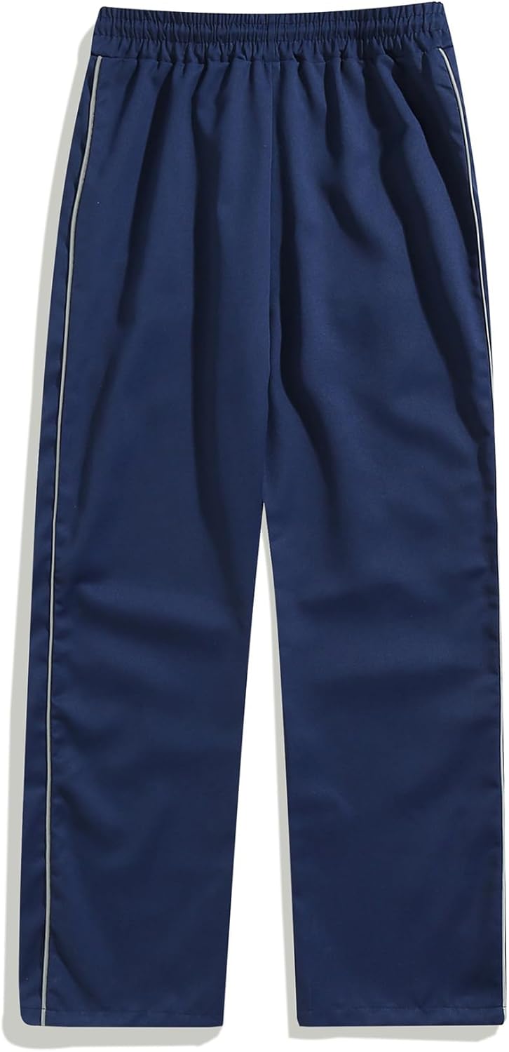 Yimoon Men's Parachute Pants Y2k Baggy Sweatpants Drawstring Wide Leg Casual Pants Streetwear - Image 6