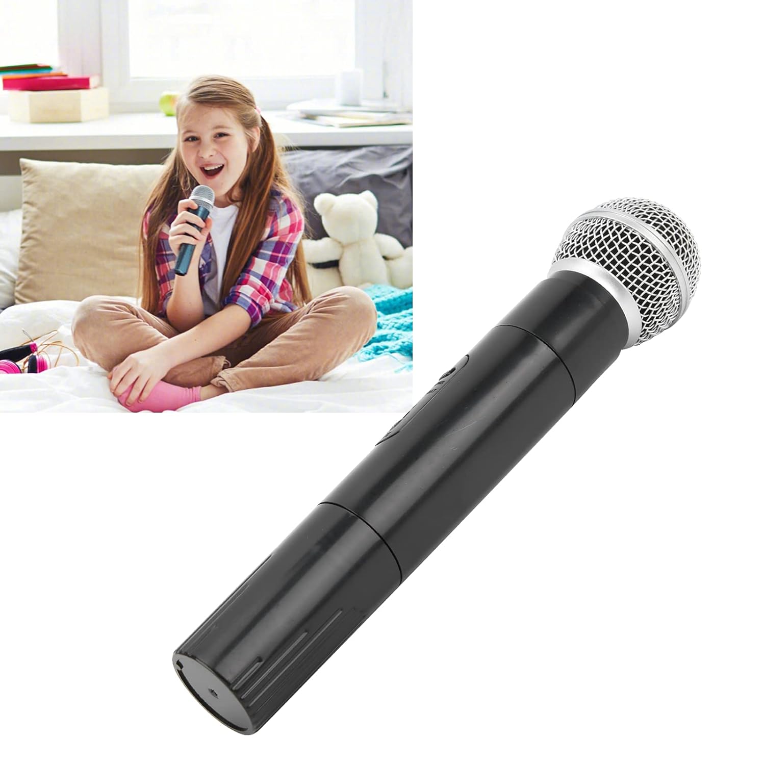 Handheld Microphone, Realistic Plastic Lightweight Detachable Portable