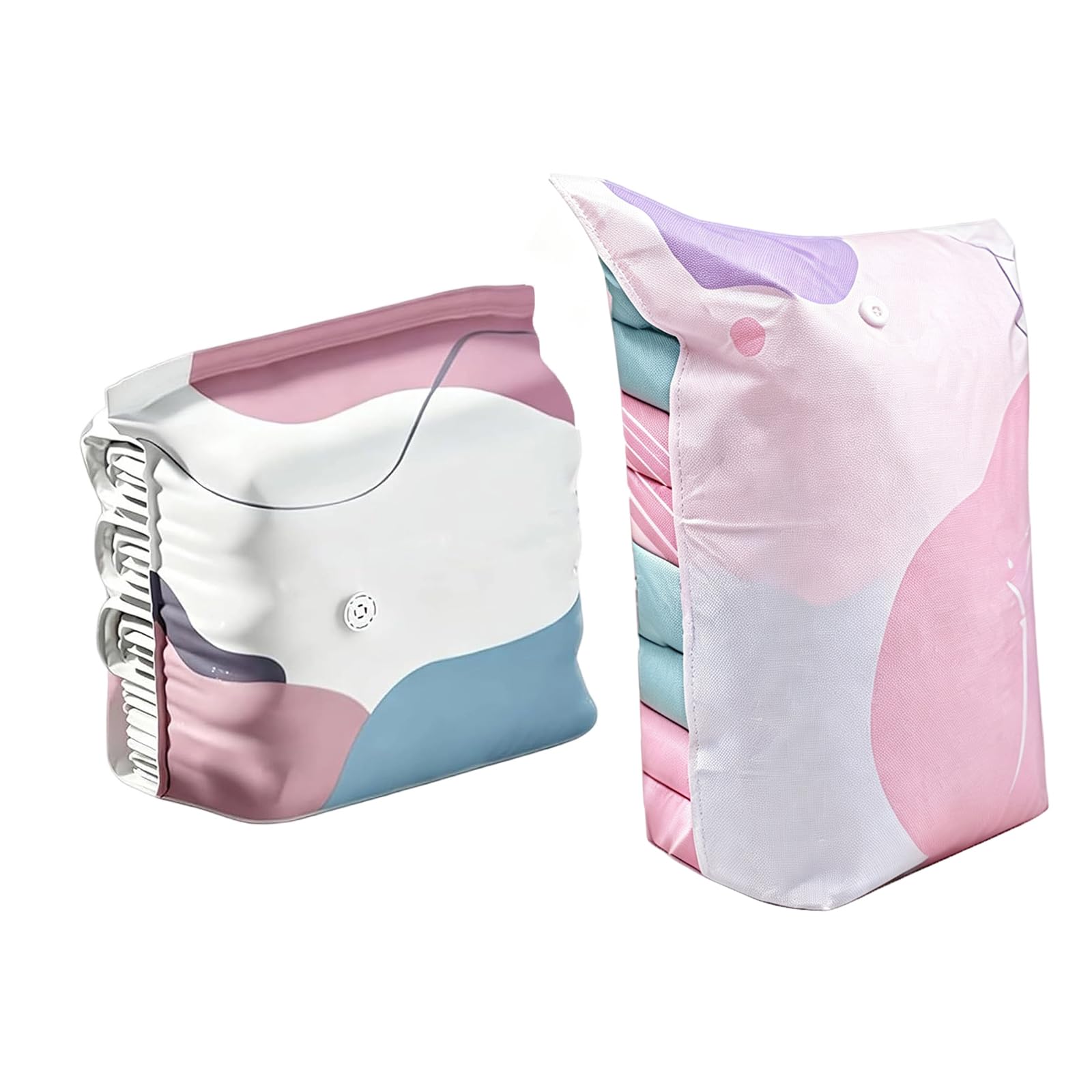 Clothing Vacuum Storage Bags for Seasonal Bedding Upright Compression Organizers for Closet Dorm Moving Travel Vacuum Storage Pack