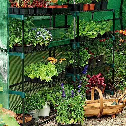 KINZZY Greenhouse Shelves Reinforced Wire 33lbs Capacity