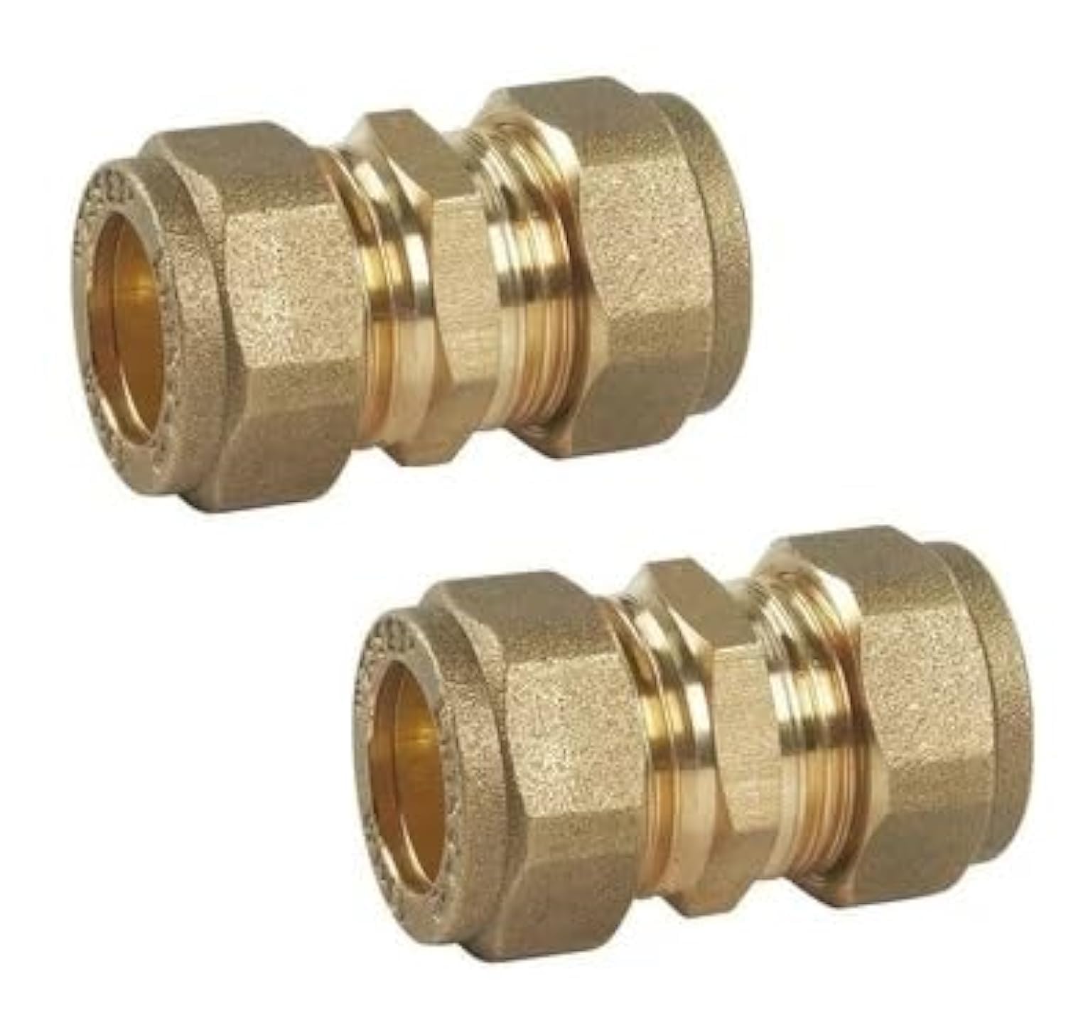 Hep Bringing Your Space To Life Pack Of 2 Hep® 15Mm Straight Brass Compression Coupler Wras Approved (Pack Of 2)
