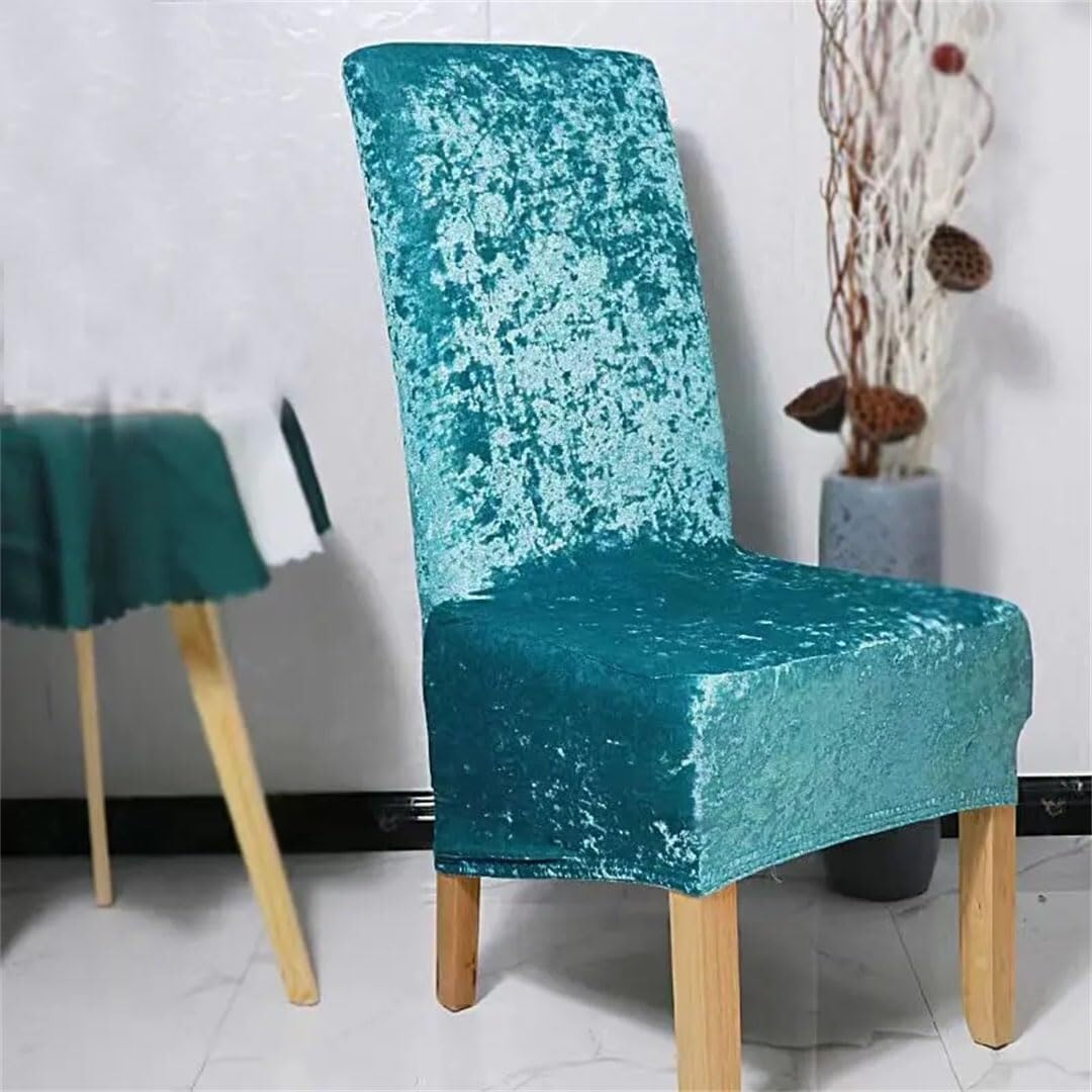 PBTMCD Elastic Dining Chair Covers, Stretch Spandex Slipcovers, Washable Seat Protector Fits Standard High Back Chairs(61#,6pcs)