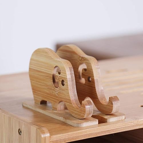 Miniatura 6 de HNBBF Soporte de madera maciza mesa de café muebles de aspecto de madera con forma para sala de estar muebles pequeños plegables