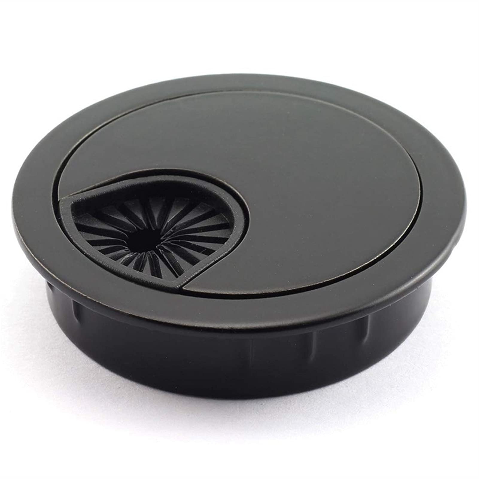 Passacavo per scrivania, 5 Pezzi 2 Pollici scrivania Filo passacavo passacavo Foro di Copertura for Ufficio PC scrivania Cavo organizzatore Cavo Copertura in plastica(Black)