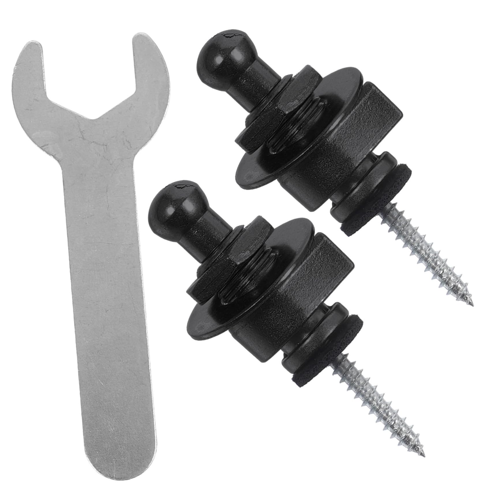 COSMEVIVI 2pcs Guitar Strap Locks Slip Guitar Strap Buttons with Wrench for Classic and Modern Use