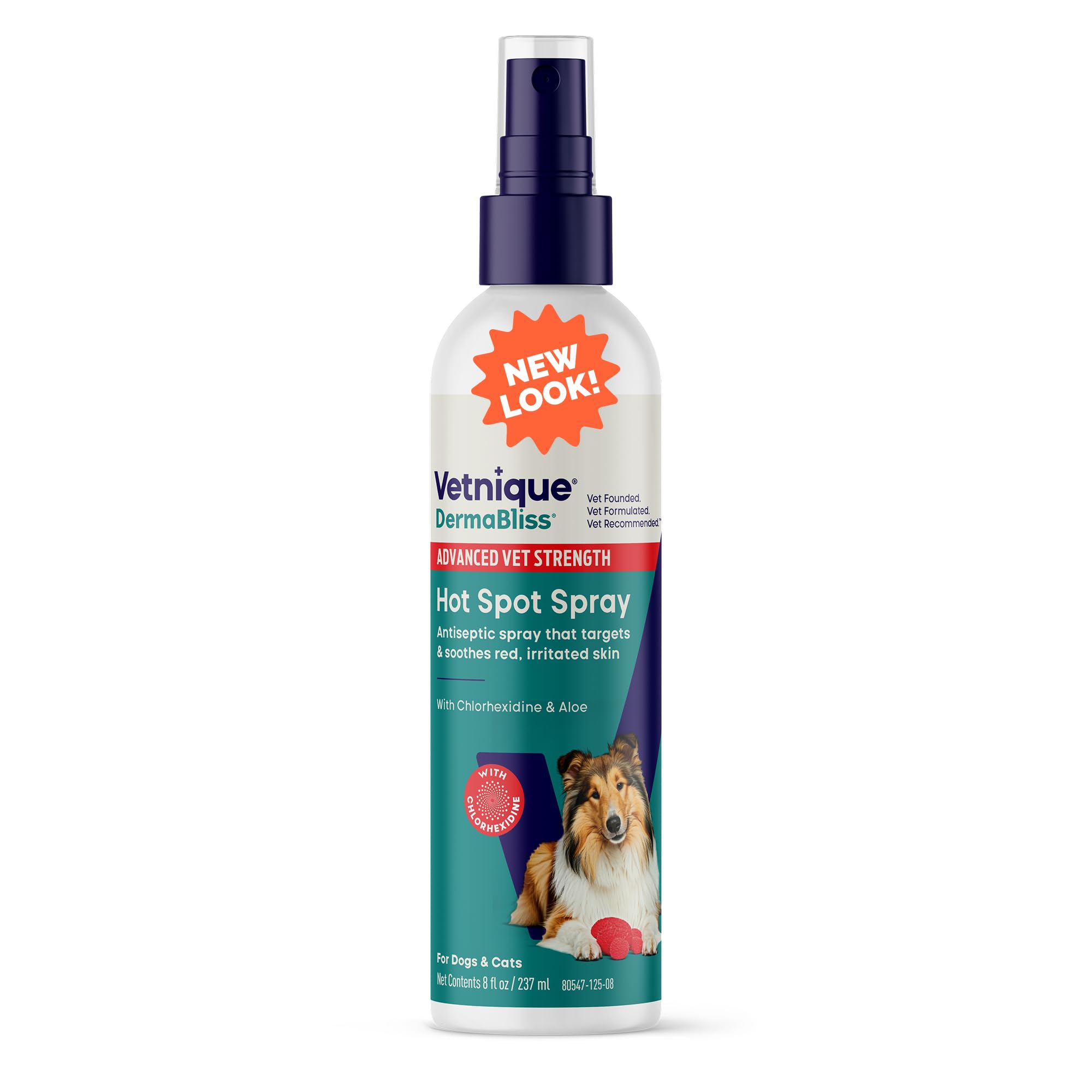 Vetnique Dermabliss Hot Spot Treatment for Dogs - Antiseptic Medicated Chlorhexidine Spray - Vet Recommended for Skin Infections, Hot Spots & Irritation (Hot Spot Spray, 8oz)