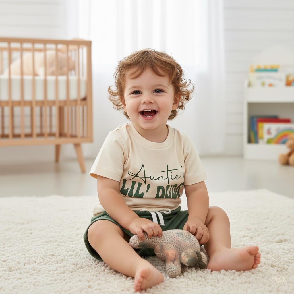 Summer Toddler Baby Boy Clothes Aunties/Mamas Boy Outfits 3 6 12 18 24 Months 2T 3T 4T Short Sleeve Tops Shorts Set - Image 3