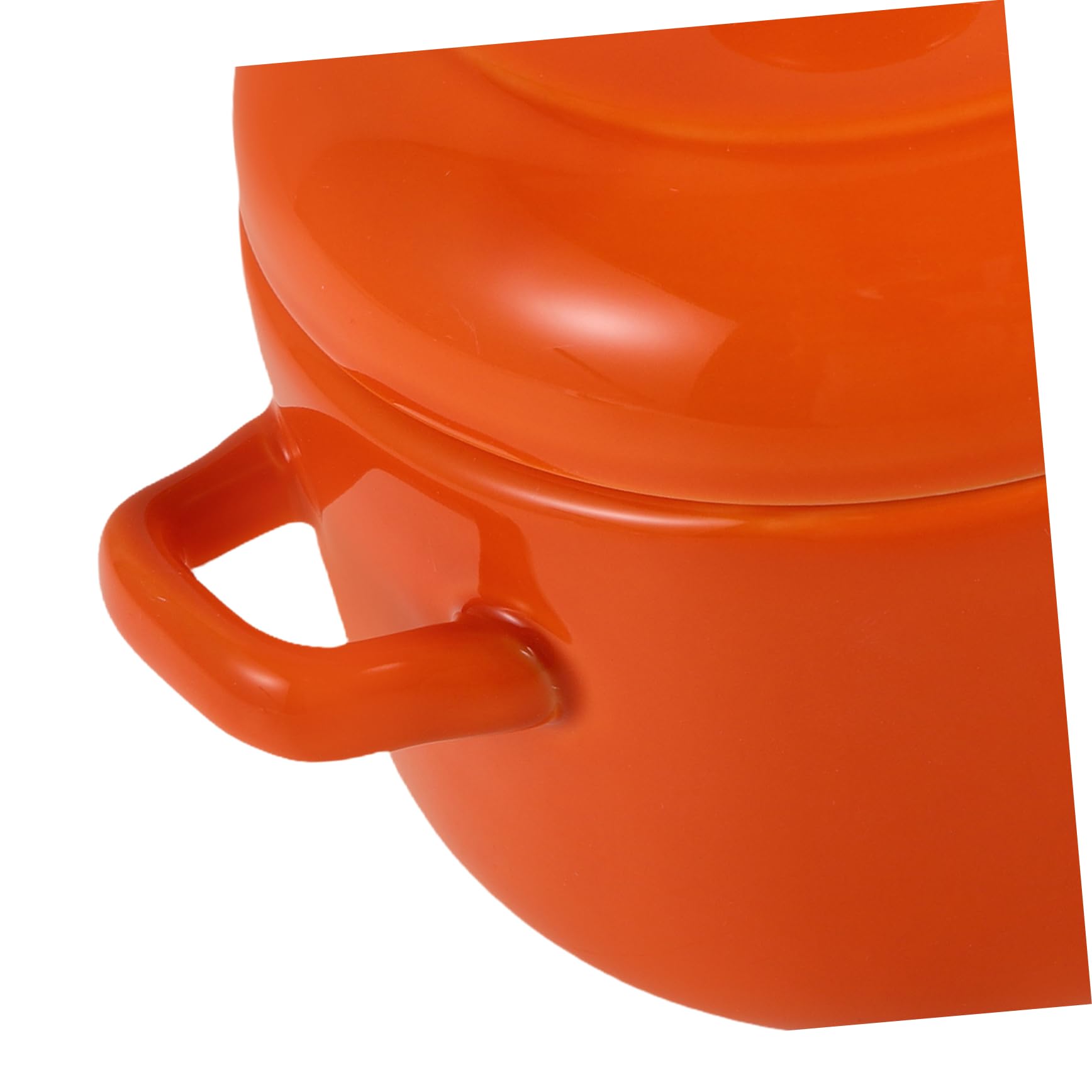 Cabilock Cuenco Tazón para Sopa de Cerámica con Tapa, 600 Ml, Doble Asa, para Guisos y Estofados en Uso Diario
