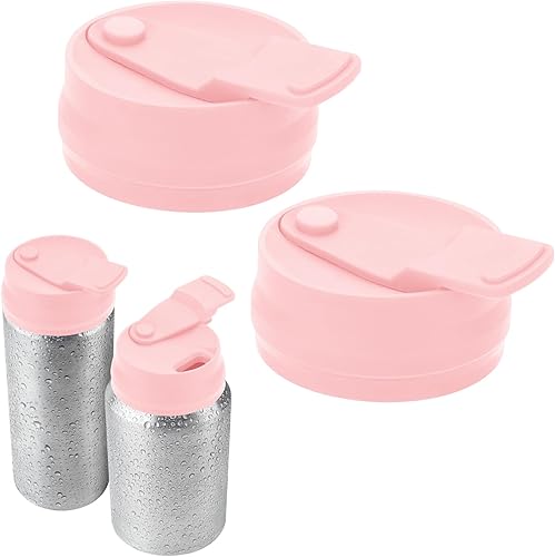 Miniatura 11 de Cosmos 2 tapas de silicona para latas de refrescos, protector reutilizable antiderrames para latas de refrescos, cerveza, jugo, se adapta a latas
