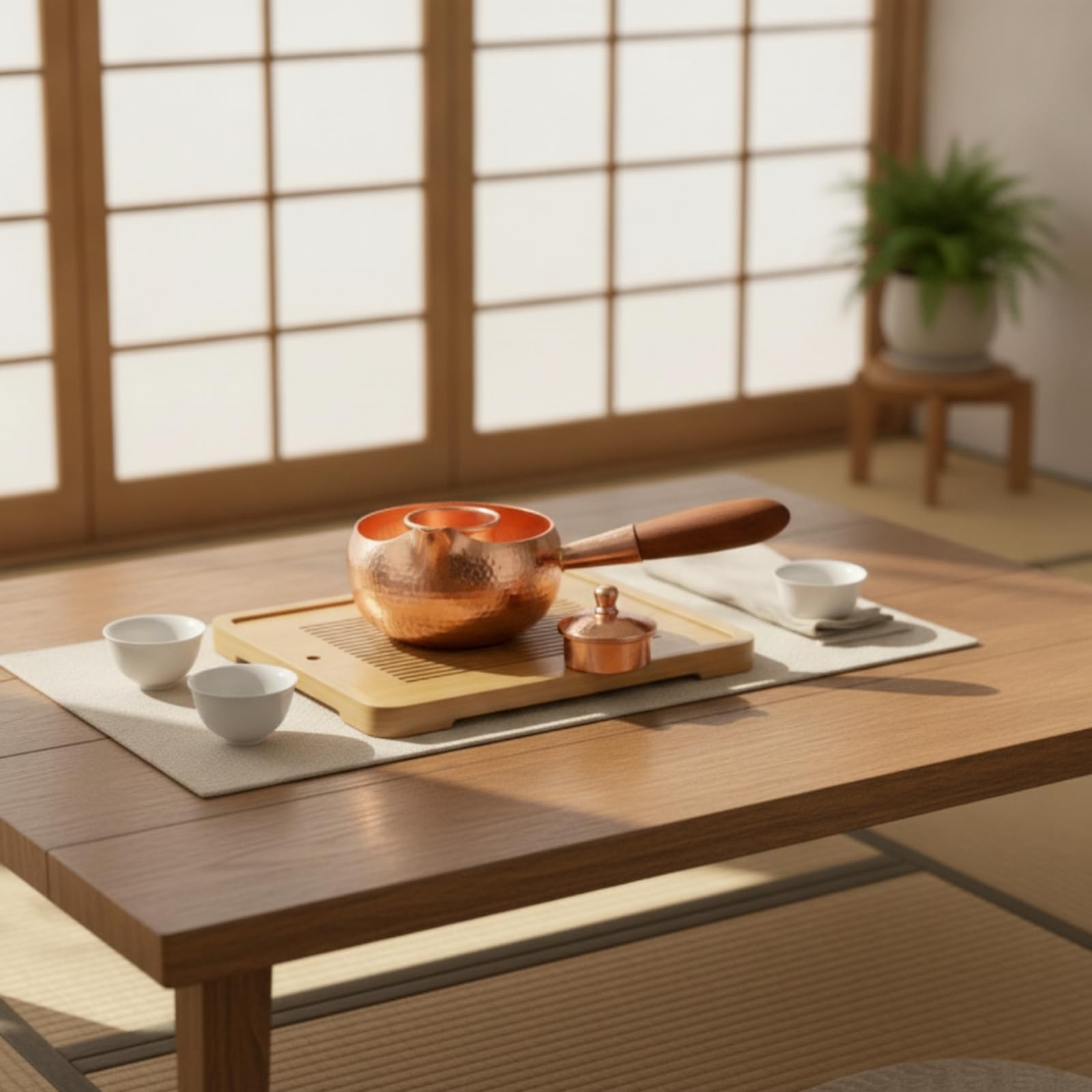 Tetera con Colador Integrado Martillada Tetera Cobre Cómodo Vajilla para Aficionados Al Té