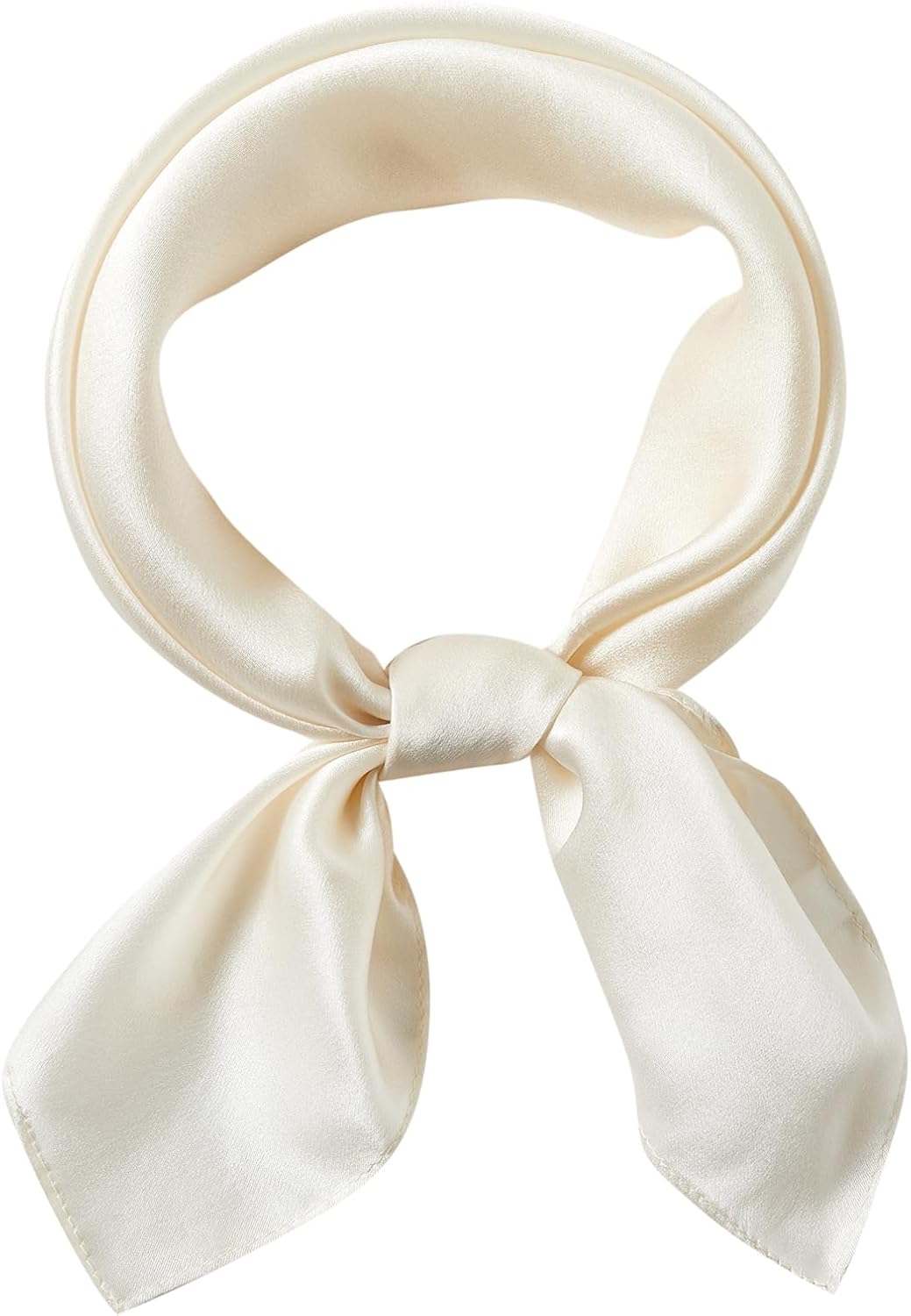 WUZININGLE 21"x21" Solid Color Silk Scarf-100% Mulberry Silk Neck Scarf-Light Thin Breathable Small Headscarfs