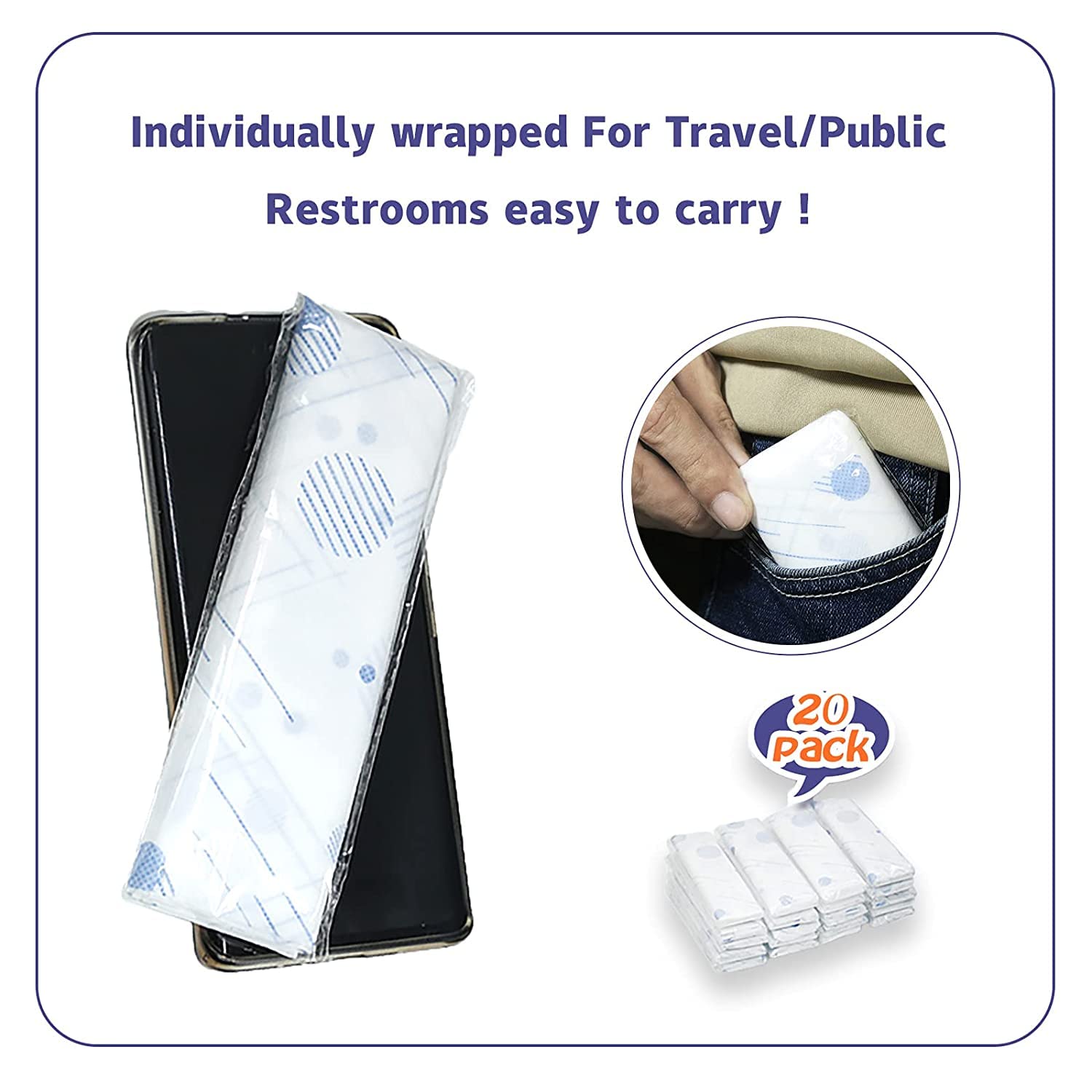 Toilet Seat Covers Disposable 20 Pack BABEnjoy Extra Large