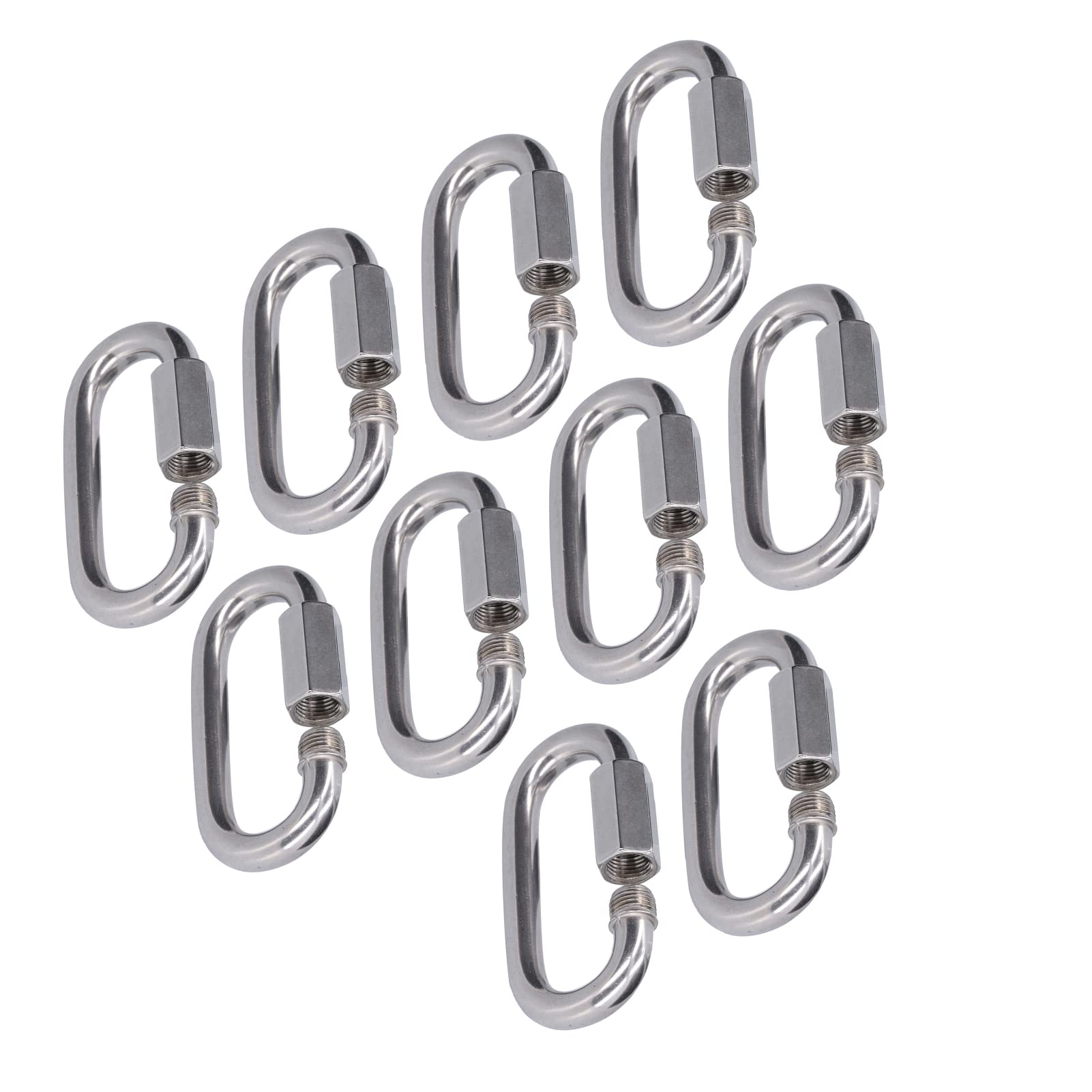 Maillons Rapides en Acier Inoxydable M4, 10 Pièces Connecteur à Vis