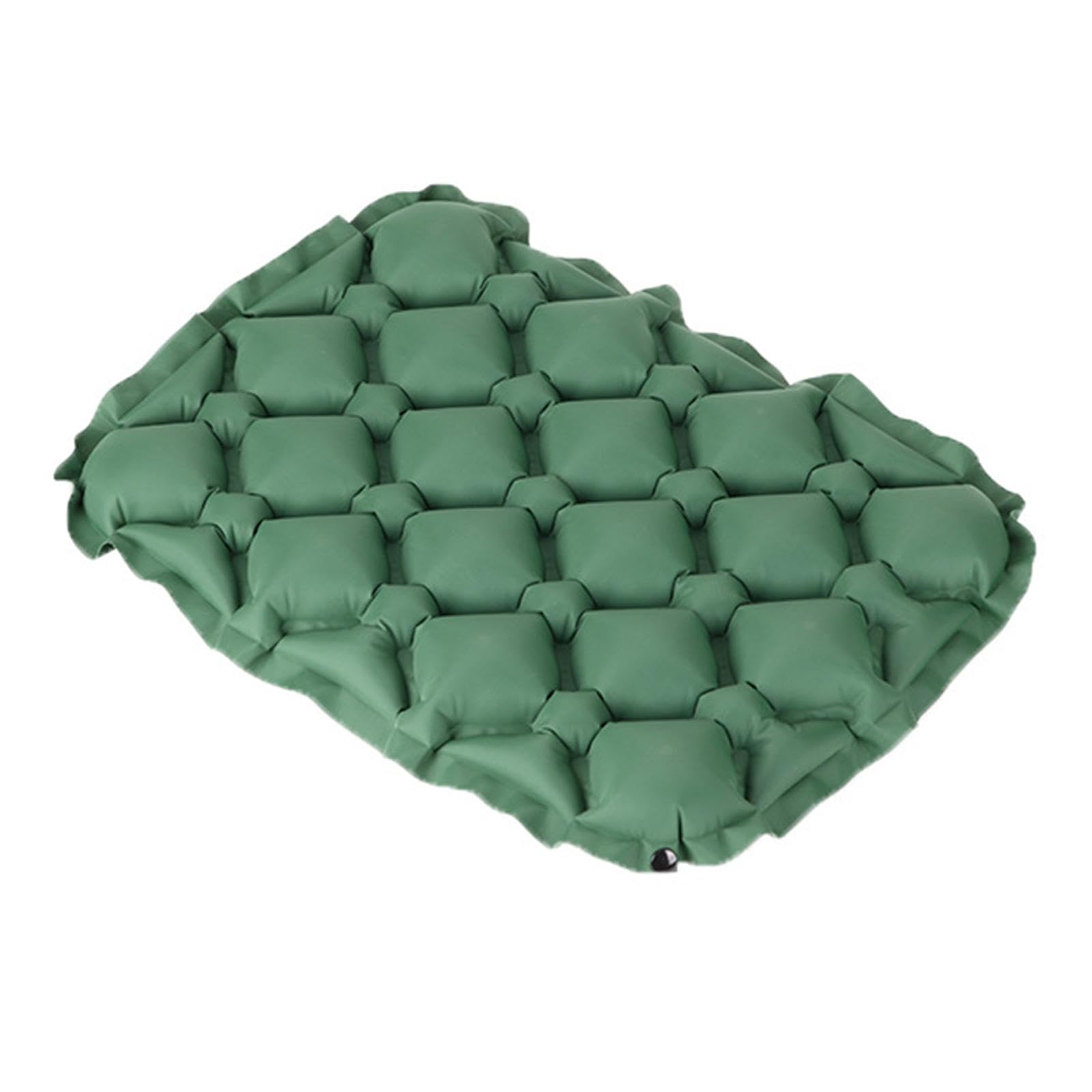 Inflatable Seat Cushion Cushion Portable Soft Convenient Seat Pad Air Sitting Pad for Airplane Walking Lawn Plane Travel, Green