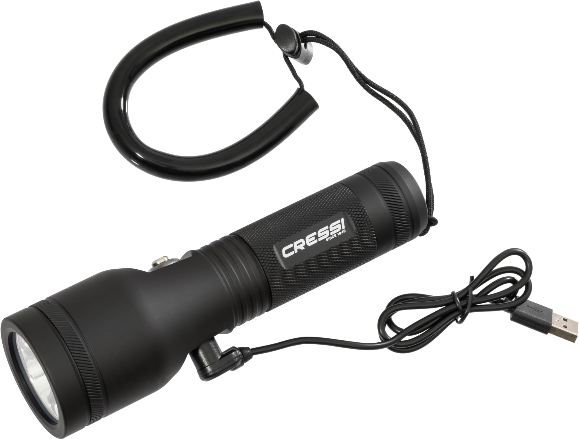 CRESSI Astra Torch Black Torcia Subacquea LED Ricaricabile IPX8 100m