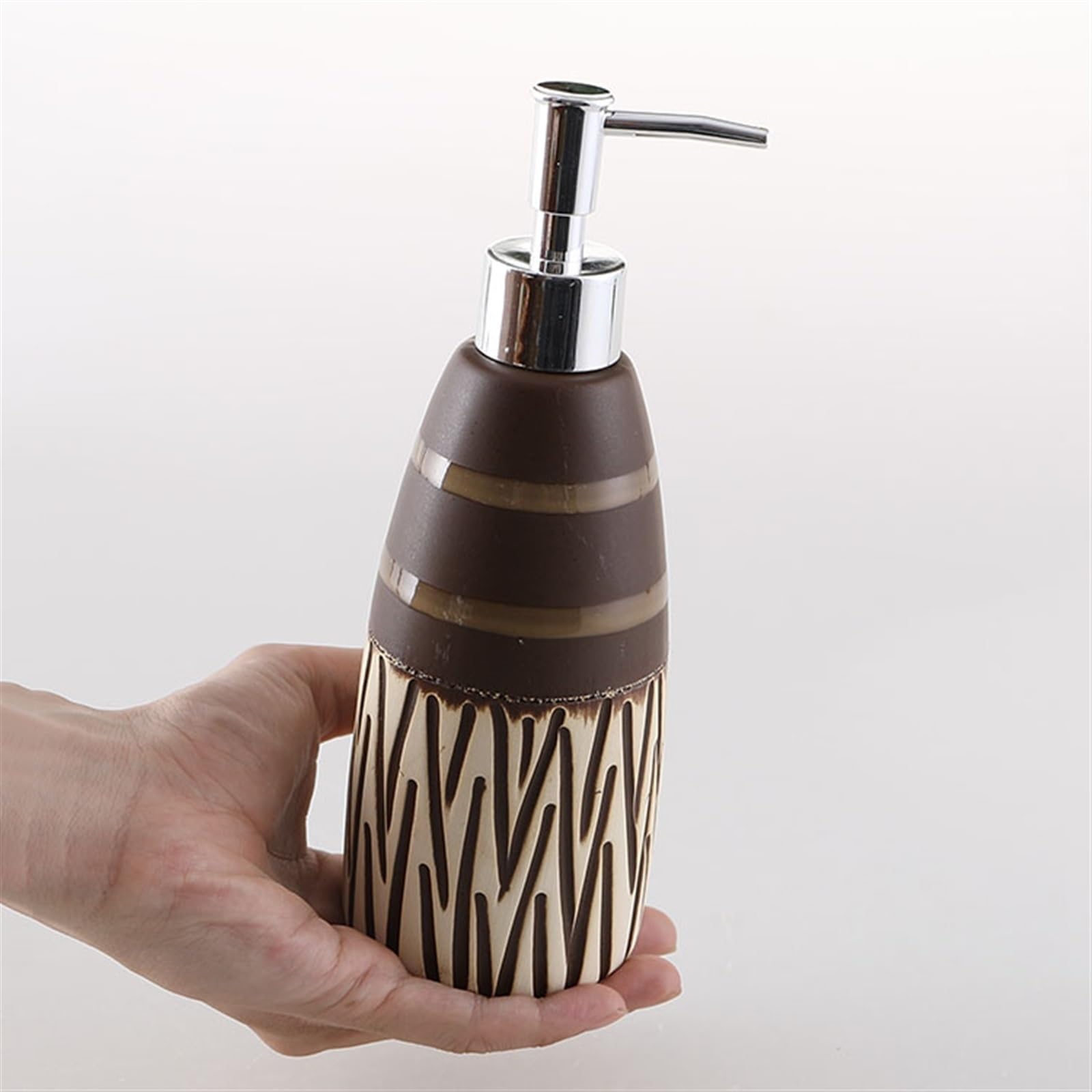 Dozownik płynu Dozownik mydła do balsamu Szampon Żel pod prysznic Ceramiczna pompa mydła do kuchni Łazienka Dozownik Butelka (400 ml) Dozownik mydła w płynie do kuchni (Kolor: A)