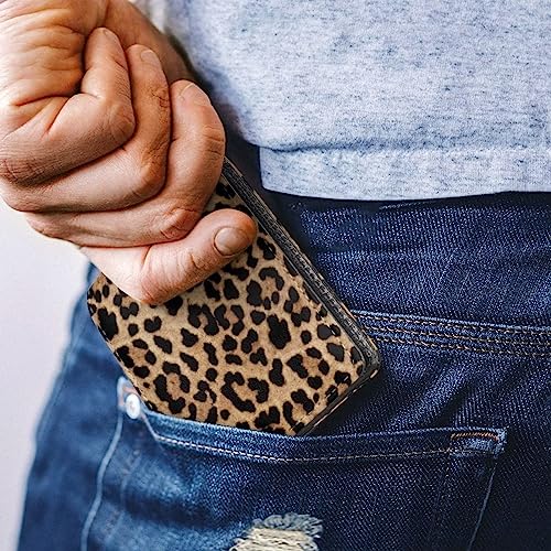 Leopard Cheetah Print Travel Wallet For Men Anti Theft Men Wallet Leather Slim PU Luxury Bifold Wallet For Women Small Compact Wallet4