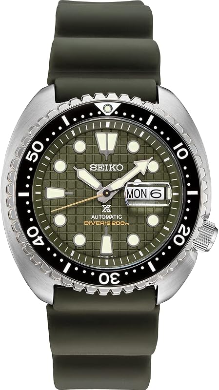Reloj Automático para Hombre - Prospex Automatic Diver - Esfera estampada | Día/fecha, bisel giratorio, resistente al agua hasta 200 m, manecillas y marcadores Lumibrite, cuerda manual, reserva de 41 horas