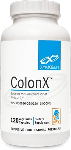 Xymogen ColonX - Apoya la movilidad gastrointestinal, las heces a granel, la digestión, la asimilación y la eliminación - Suplemento triphala con