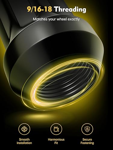 Miniatura 5 de MIKKUPPA - Tuercas de pico con paso de rosca 916-18, 32 tuercas, negras, de 4.4 pulgadas de largo, sólidas, base con forma de bellota (tuercas