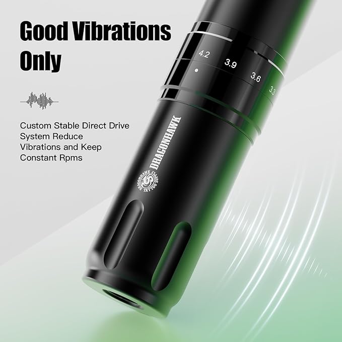 Kit Máquina Tatuar Rotativa Dragonhawk L2 Pro Batería 2200mA miniatura 7