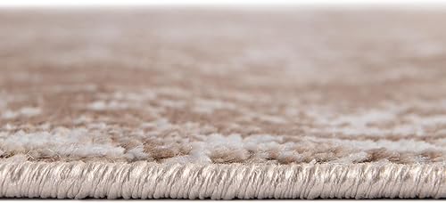 Miniatura 5 de Unique Loom Oxford Collection - Alfombra de área Bodleian (5 pies 3 pulgadas x 8 pies, ovalada, beigemarfil)