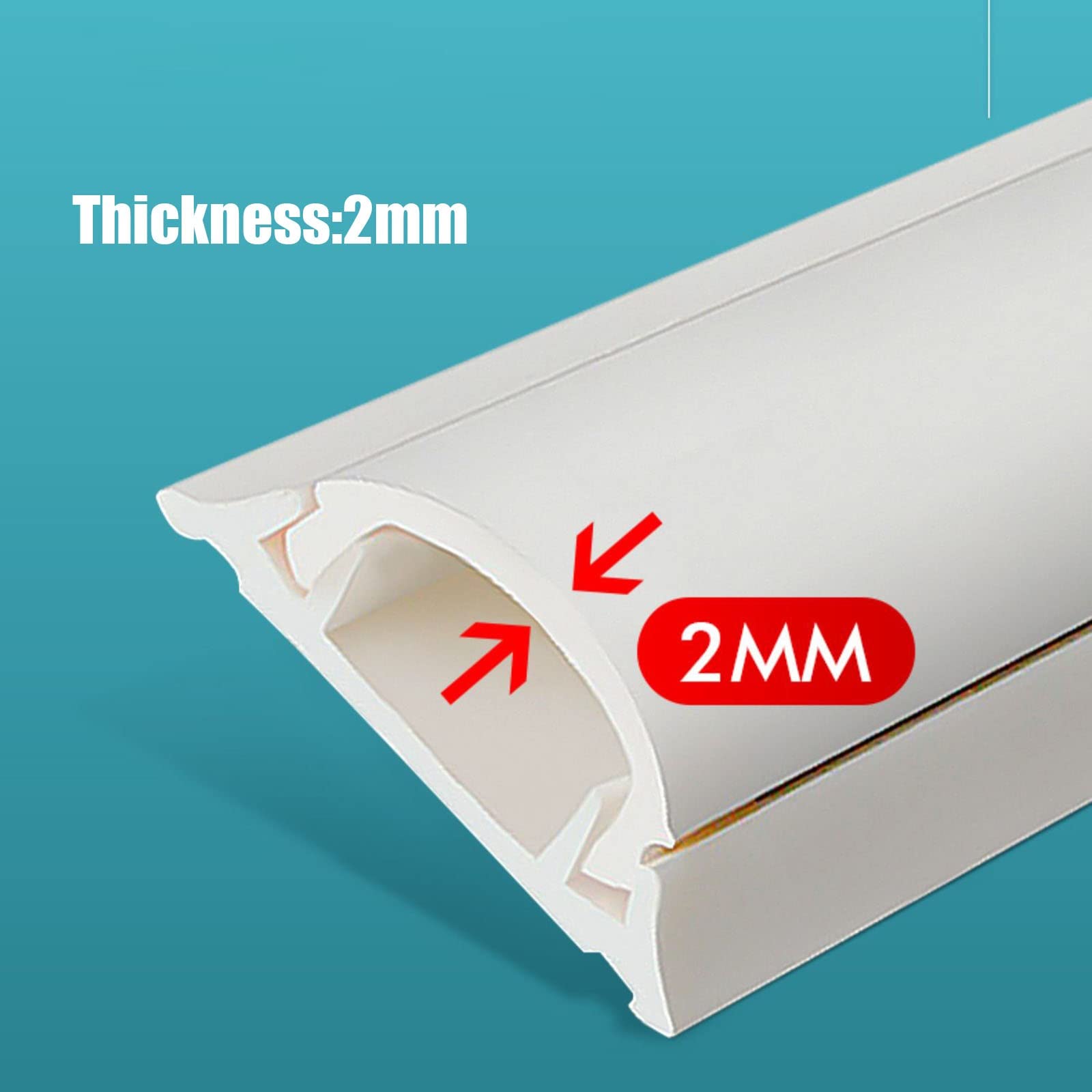 Kabelkanäle, Kabelkanal, selbstklebend, Schutz for Boden und Wand, weiß, Nr. 5, 50 x 13, mm 1 m