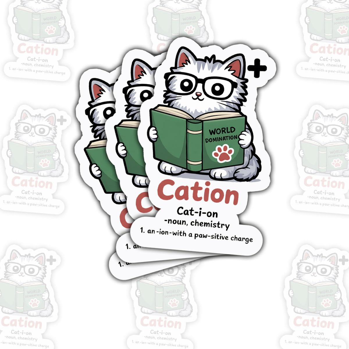Stickers étanches en vinyle lot de 3 pour personnaliser gourde et carnet 7,6 cm