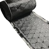 4 in x 5 FT - WASP - Carbon Fiber Fabric - Wasp Weave-3K - 220g-Black