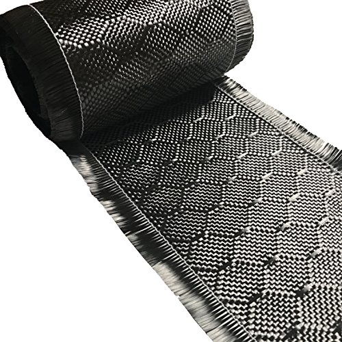 4 in x 5 FT - WASP - Carbon Fiber Fabric - Wasp Weave-3K - 220g-Black