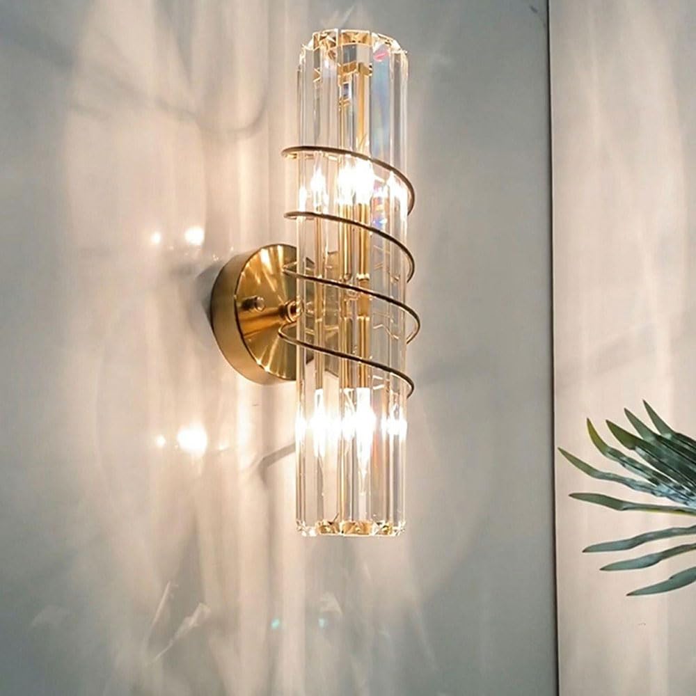 Apliques de Pared Modernos para Dormitorio Apliques de Pared Estilo Granja para Sala de Estar Luz Nocturna Lámpara de Pared para Habitación Infantil Luz de Tocador de Cristal para Baño