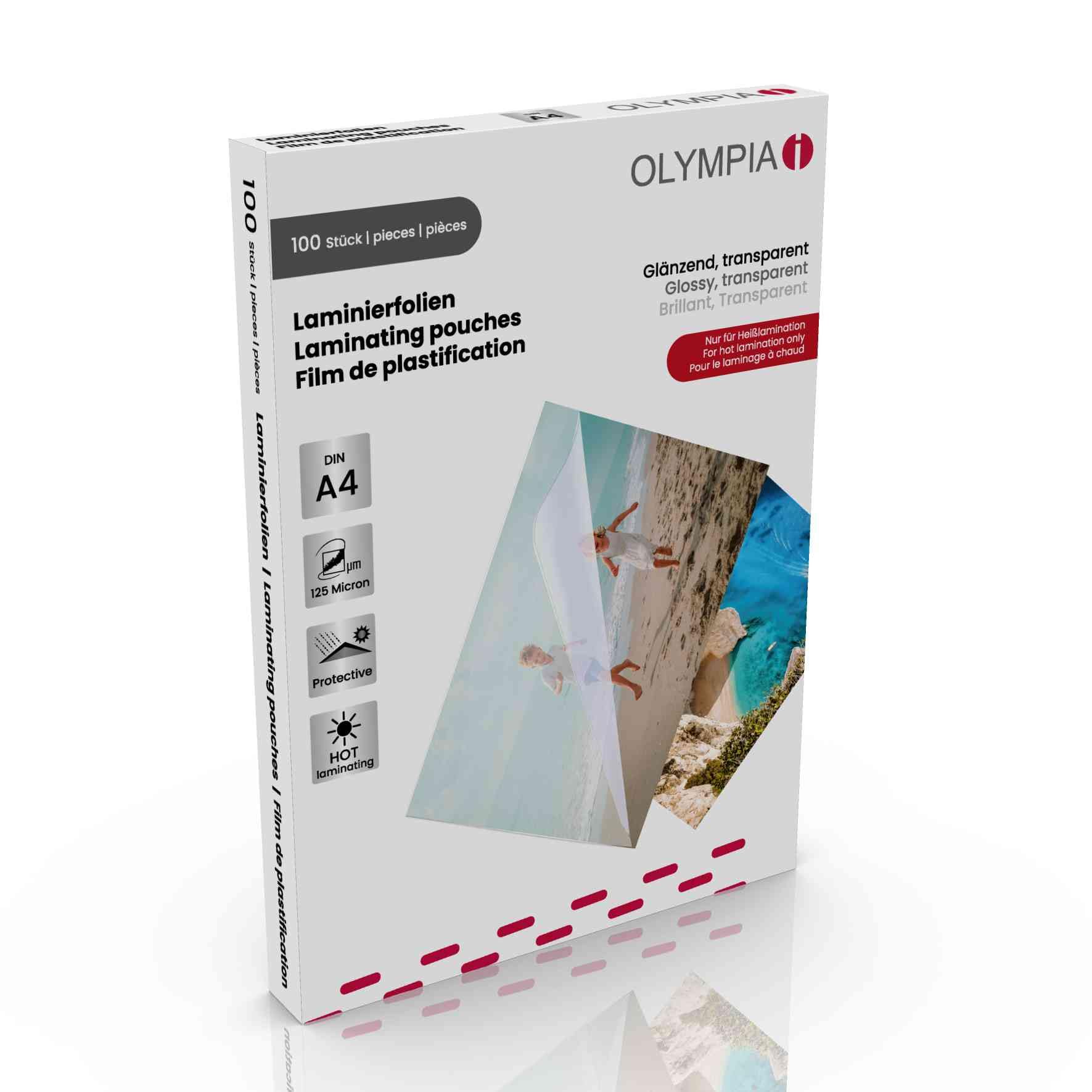 OLYMPIA Laminierfolie 100 X DIN A4 125 Mikron